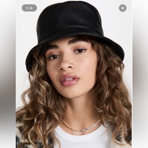 Stand Studio Faux Leather Bucket Hat NWT